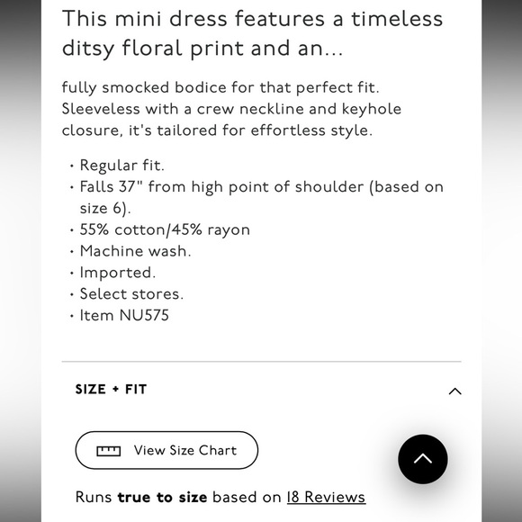 Madewell Smocked Crewneck Mini Dress in Harper Floral Black White NEW Size 4 - Picture 2 of 12